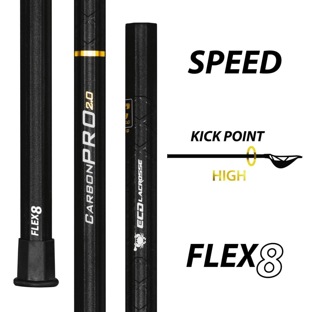 ECD Carbon Pro 2.0 Composite Speed Attack Lacrosse Shaft Black