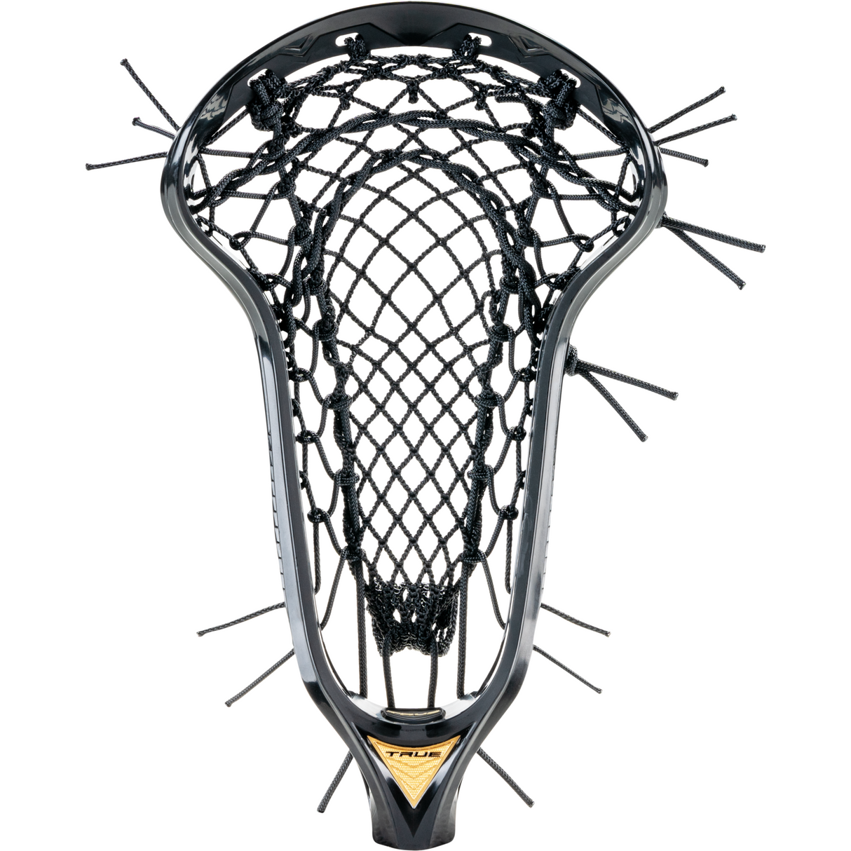 LYNX Ignition Runner Strung Women's Lacrosse Head, black head and black pocket