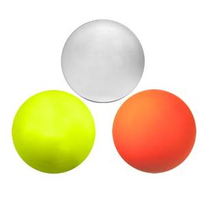 Pack of white, orange and yellow lacrosse balls