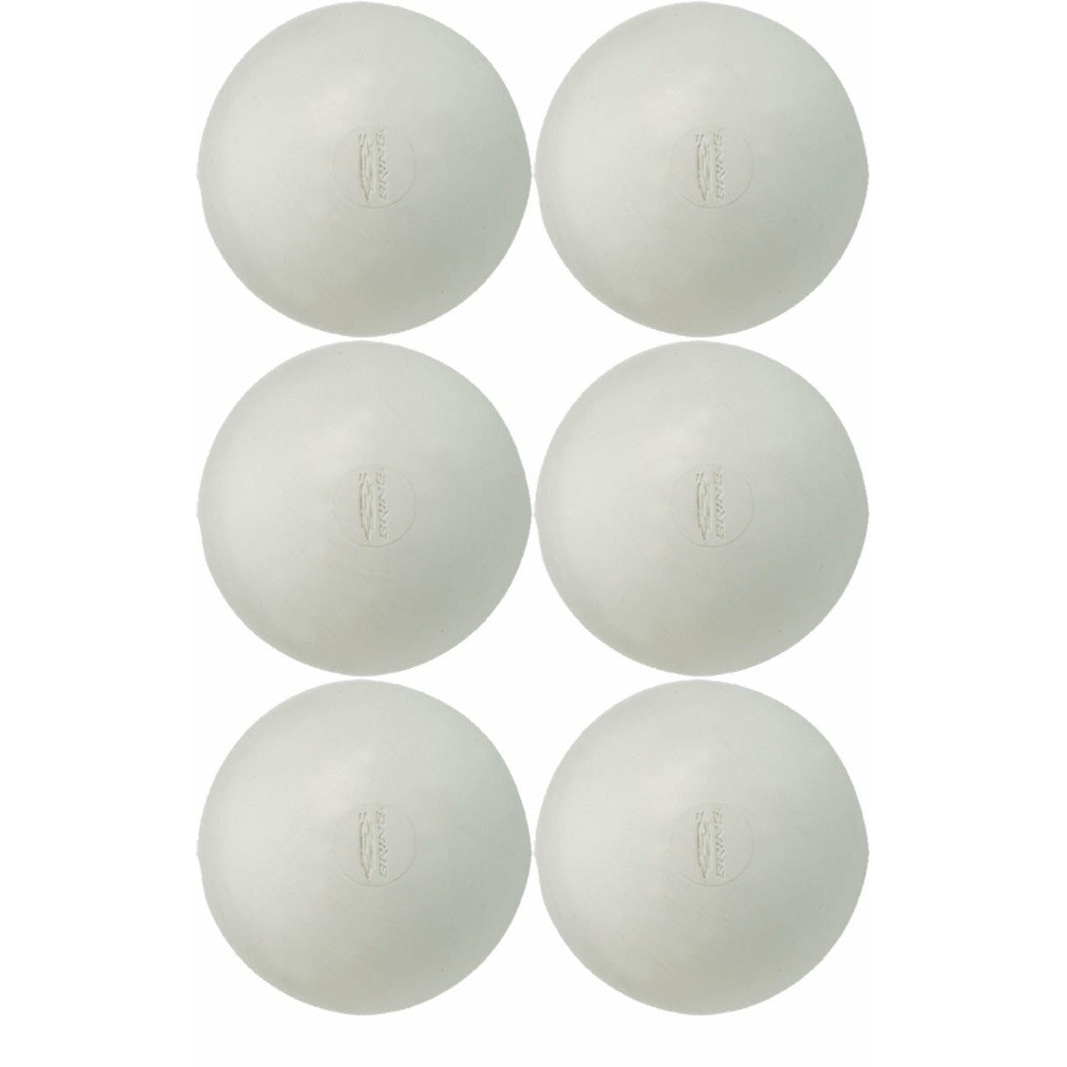 6 Pack of White Lacrosse Balls