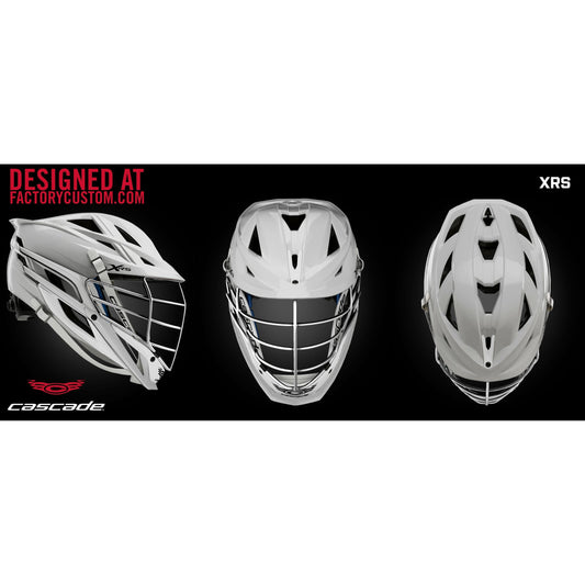 Cascade XRS Lacrosse Helmet - Stock Custom White with Chrome Mask