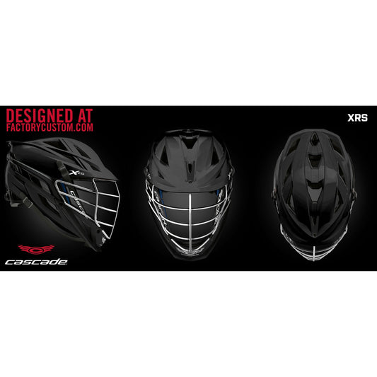 Cascade XRS Lacrosse Helmet - Stock Custom Black with Chrome Mask