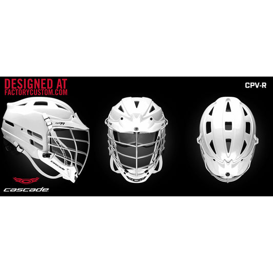 Cascade CPVR Lacrosse Helmet White with Silver Mask