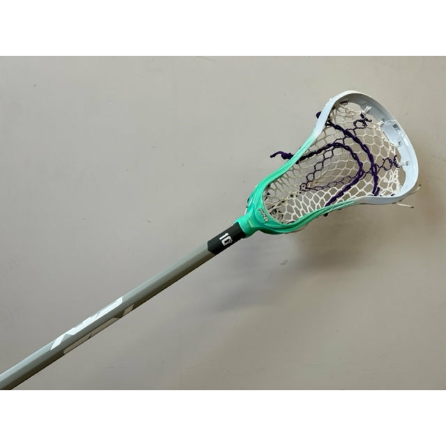 Custom Dyed STX Exult Pro with Comp 10 Handle and Corset Pocket White and Green custom dyed head