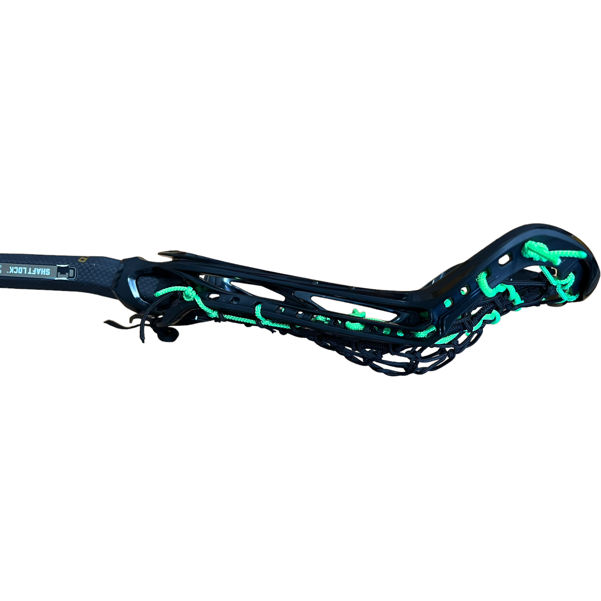 Custom STX Exult Pro Elite Women's Lacrosse Stick with Flex Mesh Pocket Black/Neon Green