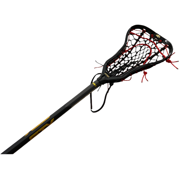 Custom STX Crux Pro Elite Women's Lacrosse Stick with ECD Venom Pocket Black/Red