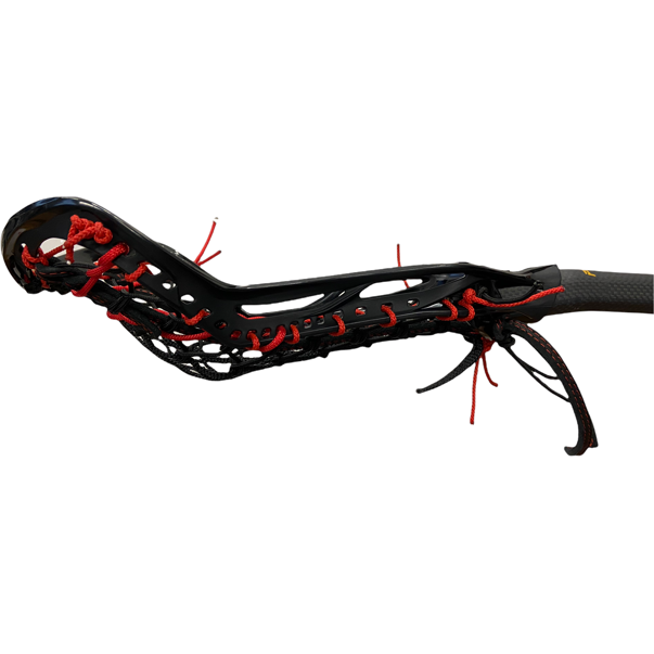 Custom STX Crux Pro Elite Women's Lacrosse Stick with ECD Venom Pocket Black/Red