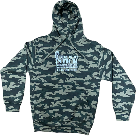 This Is My Stick Camo Lacrosse Hoodie