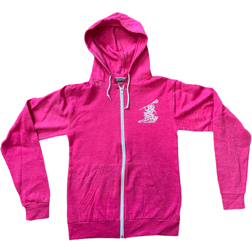 Zip up pink hoodie sale