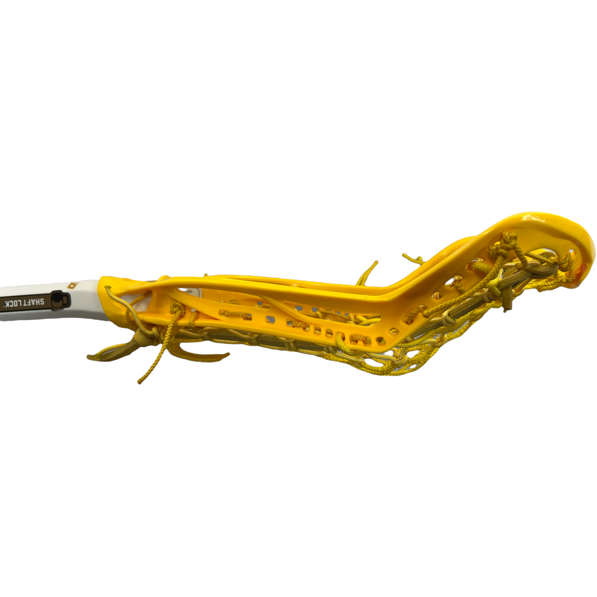 Custom STX Crux Pro Elite Women's Lacrosse Stick with ECD Venom Pocket White/Yellow