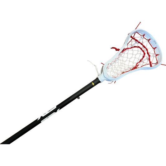 Custom STX Exult Pro Elite Women's Lacrosse Stick with Flex Mesh Pocket White/Red