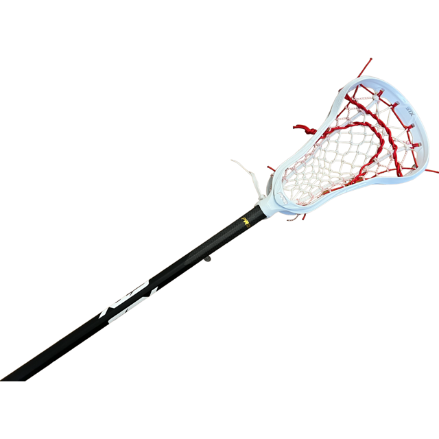 Custom STX Exult Pro Elite Women's Lacrosse Stick with Flex Mesh Pocket White/Red