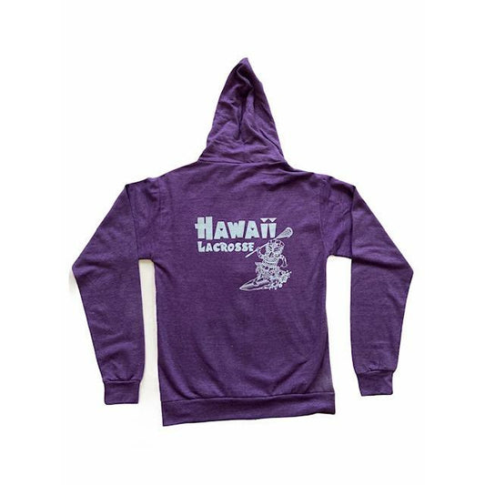Women's Hawaii Zip Up Hoodie Violet Back