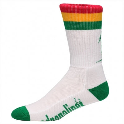 Adrenaline Lacrosse Socks Rasta White